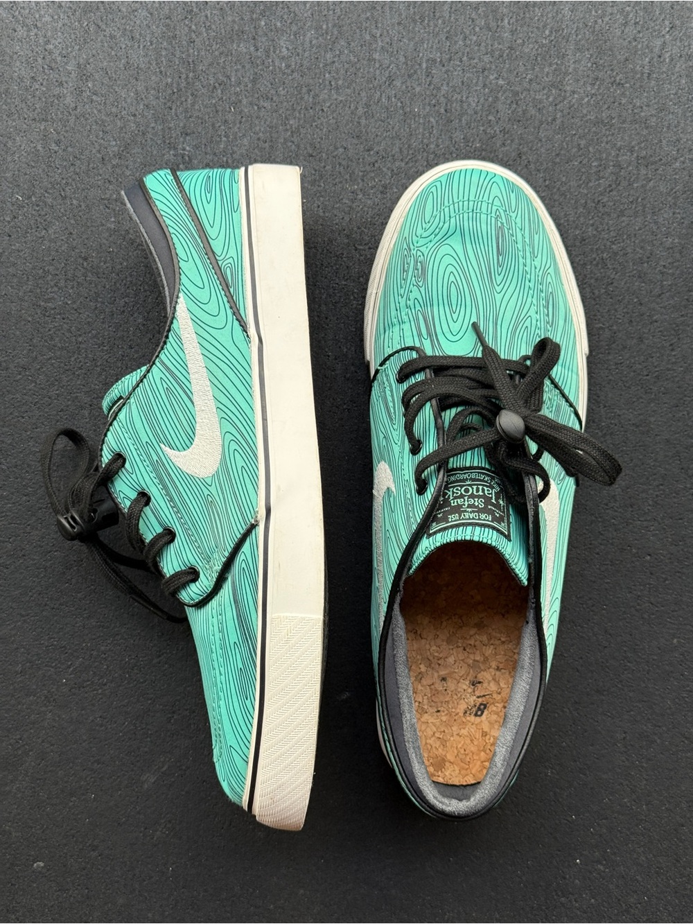 NikeSB Stefan Janowski teal woodgrain (men’s 9.5)